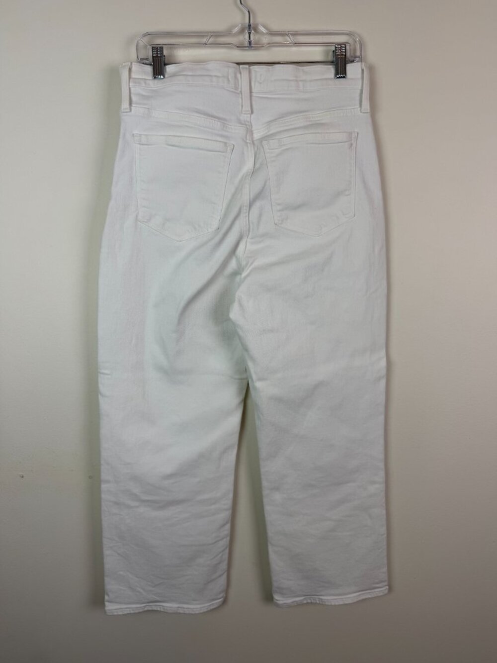 Madewell Slim Wide-Leg Crop Jeans in Pure White: Button-Front Edition Size 29 - Picture 10 of 15